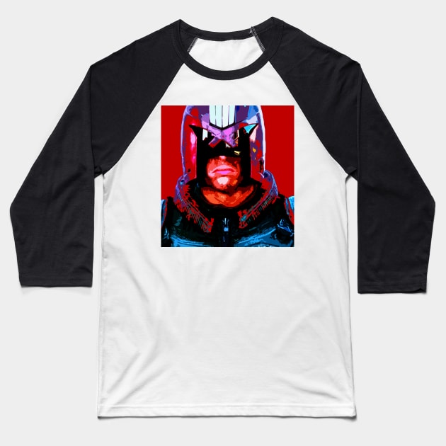 dredd Baseball T-Shirt by oryan80